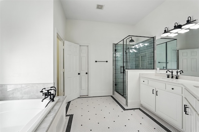 2705 Jackson Dr, Melissa, TX 75454 - bathroom with a shower stall, vanity, and a bath