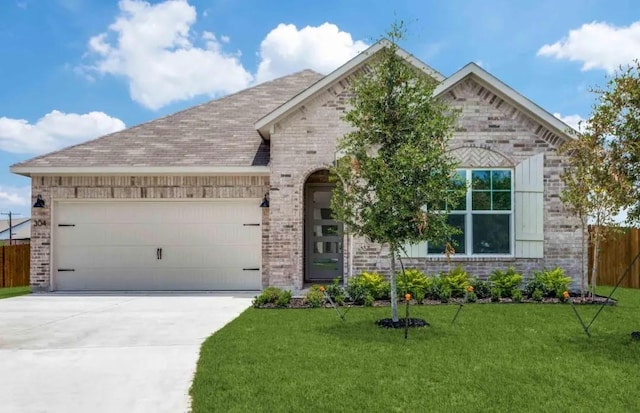 304 Ridge Dr, Justin, TX 76247 - view of front of home featuring brick siding, a garage, and concrete driveway