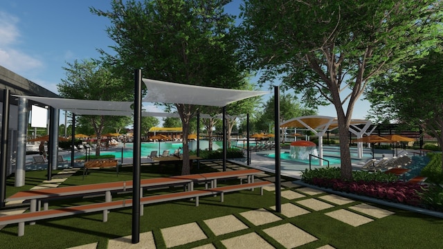 1805 Tree House Trl, Mesquite, TX 75181 - view of community featuring a swimming pool