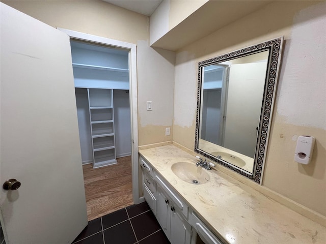 1726 Crescent Dr, Sherman, TX 75092 - bathroom with vanity and tile patterned floors