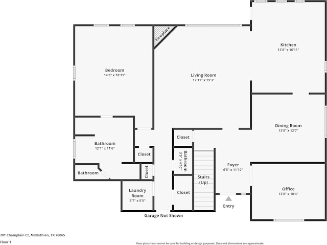 701 Champlain Ct, Midlothian, TX 76065 - view of floor plan / room layout