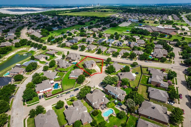 701 Champlain Ct, Midlothian, TX 76065 - view of property location featuring property parcel outlined and nearby suburban area