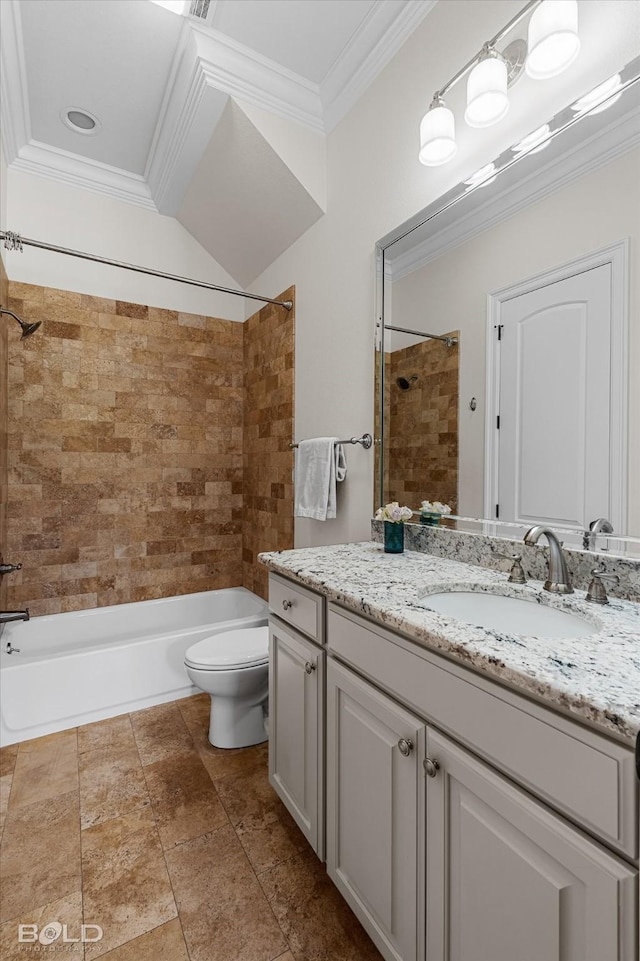 1030 Winterberry Ln, Shreveport, LA 71106 - full bathroom featuring crown molding, vanity, and shower / bathtub combination