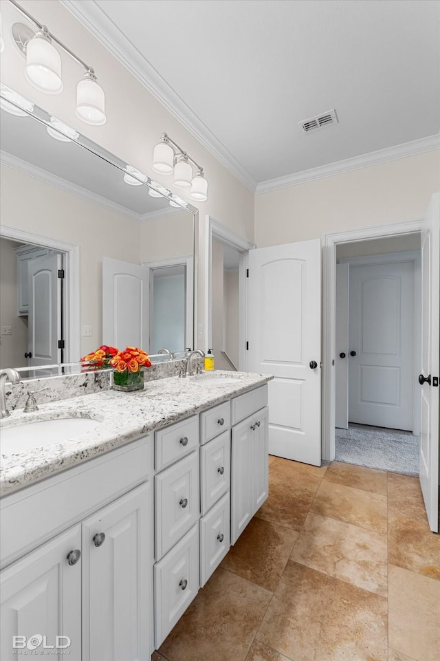 1030 Winterberry Ln, Shreveport, LA 71106 - full bath with crown molding and double vanity