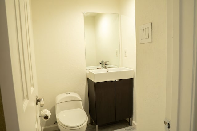 624 Mission Hills Dr, Arlington, TX 76018 - half bathroom with vanity and a textured wall