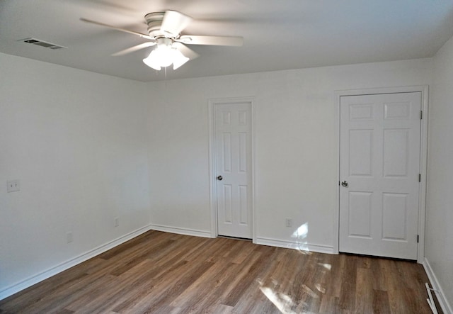 3429 Willowcrest Dr, North Richland Hills, TX 76117 - empty room featuring wood finished floors and a ceiling fan