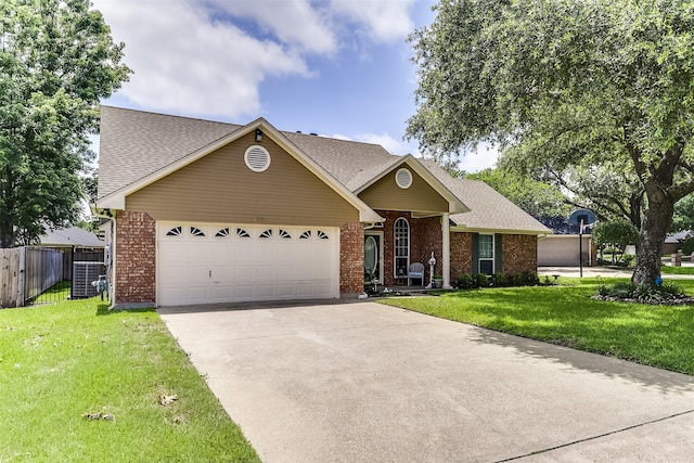 120 Driftwood Ln, Waxahachie, TX 75165 - ranch-style house featuring concrete driveway, an attached garage, brick siding, and a shingled roof