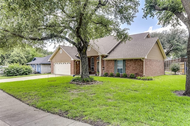 120 Driftwood Ln, Waxahachie, TX 75165 - view of front of house with brick siding, an attached garage, driveway, and roof with shingles