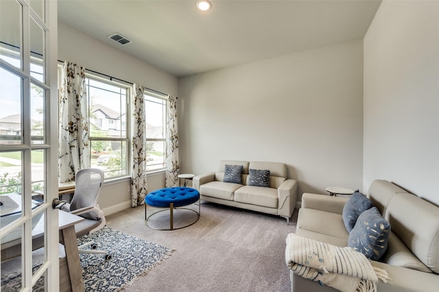 333 Foxthorne Way, Little Elm, TX 75068 - carpeted office featuring baseboards and recessed lighting