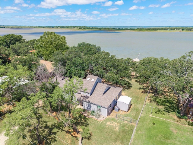 3125 County Road 264, Breckenridge, TX 76424 - aerial view of property and surrounding area featuring a large body of water