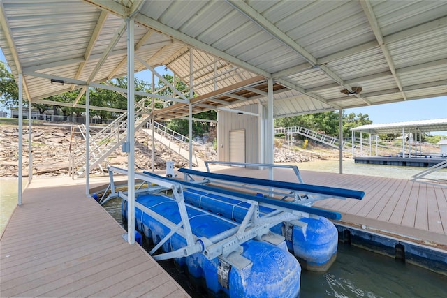 3125 County Road 264, Breckenridge, TX 76424 - dock with a water view and boat lift
