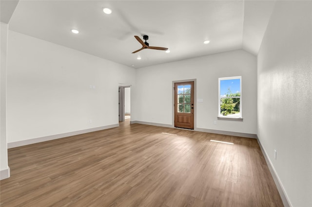 1604 Franklin St, Weatherford, TX 76086 - empty room with recessed lighting, ceiling fan, and light wood-style floors