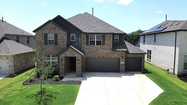 7204 Silent Mill Rd, Arlington, TX 76001 - view of front of property with brick siding, a shingled roof, and concrete driveway