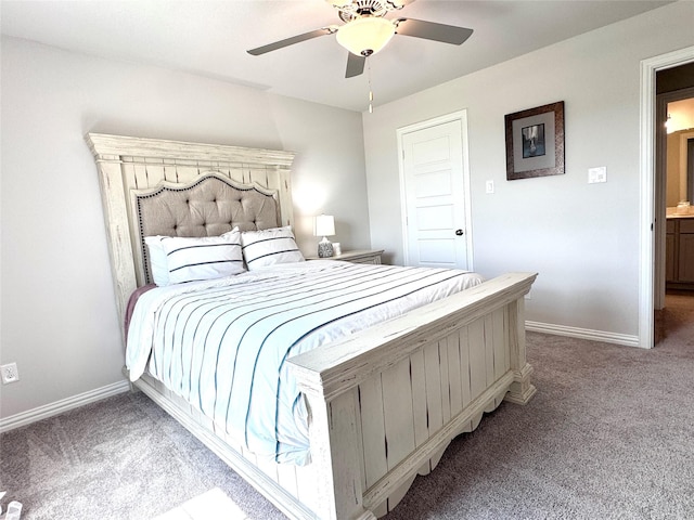 7204 Silent Mill Rd, Arlington, TX 76001 - carpeted bedroom with baseboards and a ceiling fan