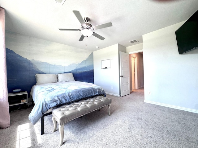 7204 Silent Mill Rd, Arlington, TX 76001 - carpeted bedroom with baseboards and a ceiling fan