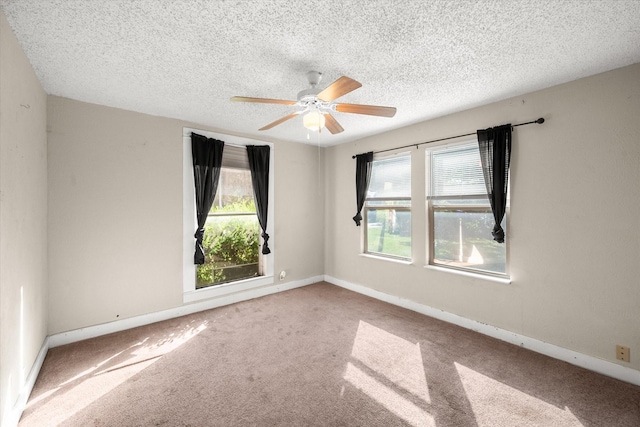 318 Mckenzie St, Waxahachie, TX 75165 - carpeted spare room with plenty of natural light, a ceiling fan, and a textured ceiling
