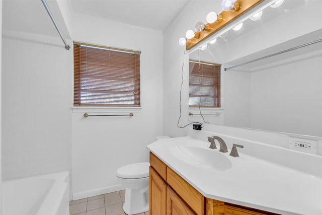 5624 Waltham Ave, Fort Worth, TX 76133 - full bathroom with tile patterned flooring, vanity,  shower combination, and healthy amount of natural light