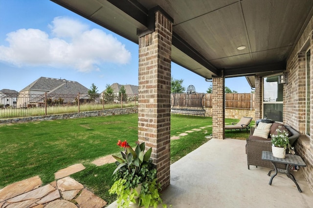 11720 Bull Creek Dr, Northlake, TX 76226 - fenced backyard with a patio area