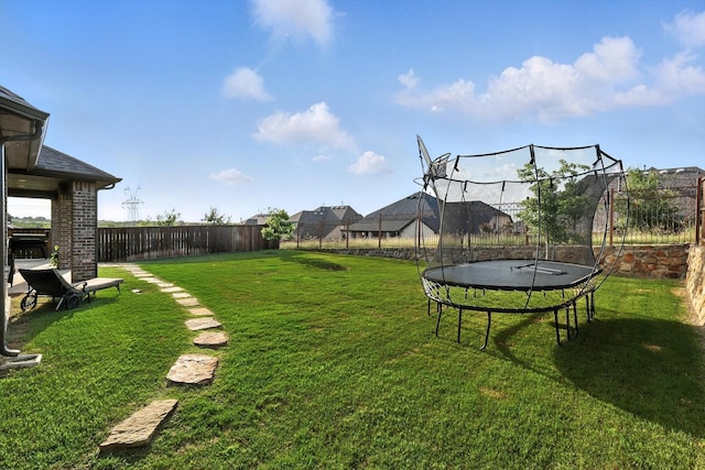 11720 Bull Creek Dr, Northlake, TX 76226 - fenced backyard featuring a trampoline