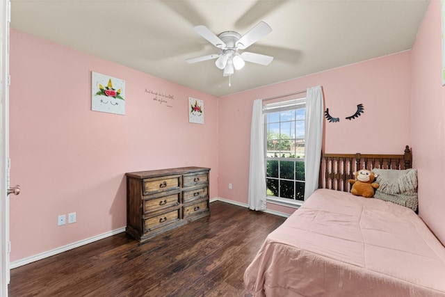 3227 Baskin Dr, Lancaster, TX 75134 - bedroom featuring wood finished floors and a ceiling fan