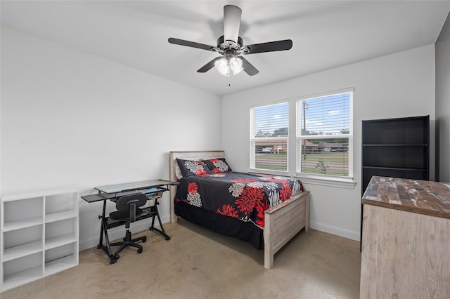 177 Mel Dr, Woodway, TX 76712 - bedroom featuring baseboards and ceiling fan