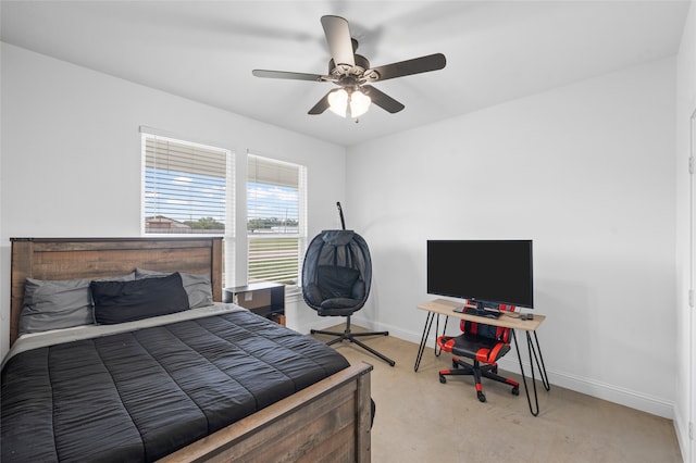 177 Mel Dr, Woodway, TX 76712 - bedroom featuring carpet and ceiling fan