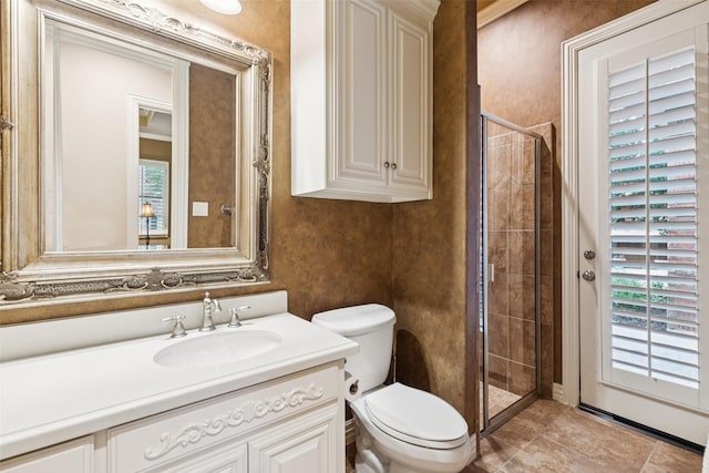 1801 Kinsale Dr, Keller, TX 76262 - bathroom with vanity, a stall shower, and tile patterned floors