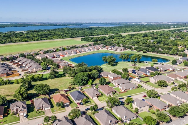 1015 Seider Ln, Grand Prairie, TX 75052 - aerial perspective of suburban area featuring a nearby body of water