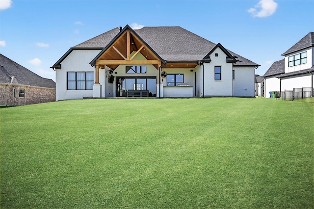 2028 Fox Bend Trce, Gunter, TX 75058 - back of property with stucco siding and roof with shingles