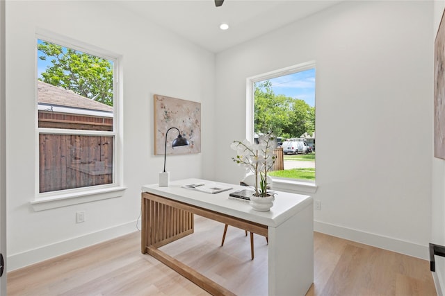 1706 Homeland St, Dallas, TX 75212 - office with light wood-type flooring and recessed lighting