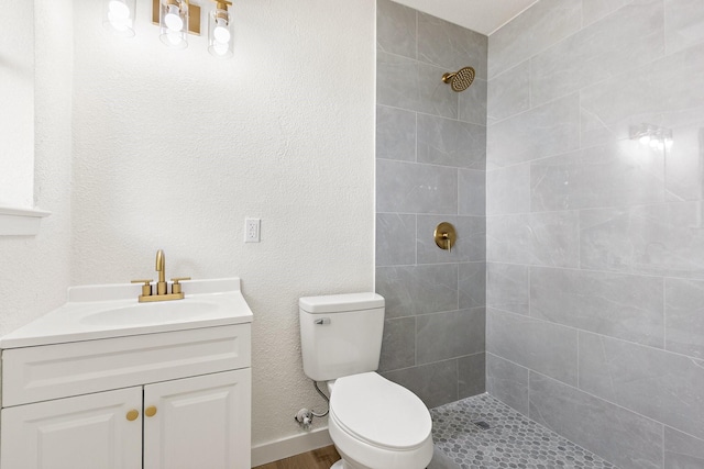 719 Sara Dr, Mesquite, TX 75149 - full bath with a tile shower and vanity
