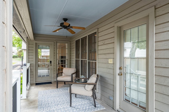 3216 Lovers Ln, University Park, TX 75225 - sunroom with ceiling fan