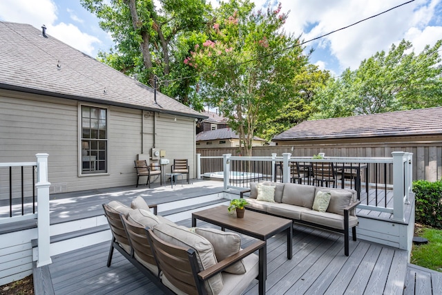 3216 Lovers Ln, University Park, TX 75225 - deck with an outdoor hangout area and outdoor dining area
