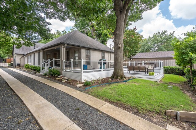 3216 Lovers Ln, University Park, TX 75225 - view of front of house featuring an outdoor hangout area and a shingled roof