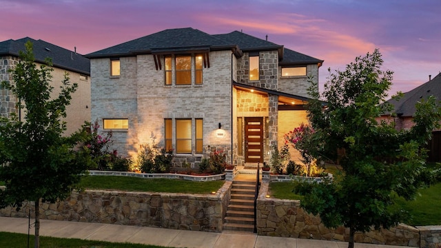 13313 Rembrandt Dr, Frisco, TX 75035 - view of front of house featuring stone siding and brick siding