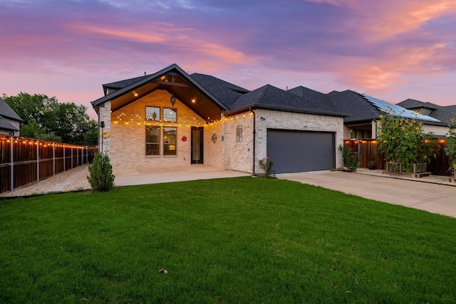 13313 Rembrandt Dr, Frisco, TX 75035 - view of front of property featuring a garage, concrete driveway, brick siding, and a shingled roof