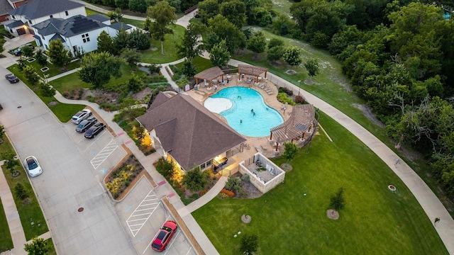 13313 Rembrandt Dr, Frisco, TX 75035 - drone / aerial view of a pool