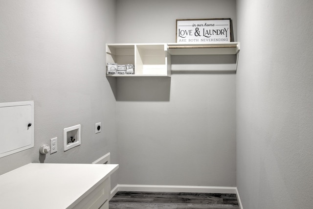 205 John Fielder, Sherman, TX 75092 - laundry room featuring hookup for an electric dryer, wood finished floors, and washer hookup