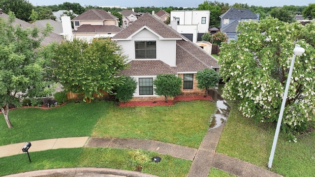 534 Gettysburg St, Mesquite, TX 75149 - view of front of property featuring roof with shingles, a front yard, and a residential view