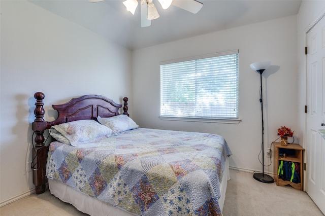5615 Wellston Dr, Arlington, TX 76018 - carpeted bedroom featuring a ceiling fan and baseboards