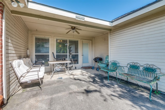 5615 Wellston Dr, Arlington, TX 76018 - view of patio with a ceiling fan