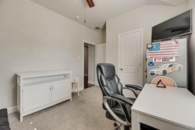 6159 Allatoona Rd, Fort Worth, TX 76179 - home office with light colored carpet and a ceiling fan