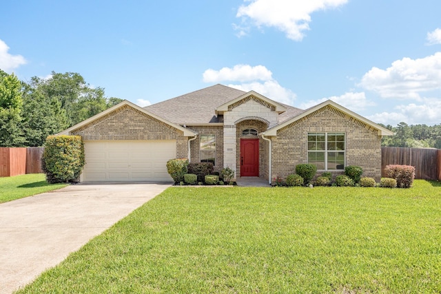 6630 Lacebark Cir, Tyler, TX 75703 - french country home with brick siding, an attached garage, driveway, and roof with shingles