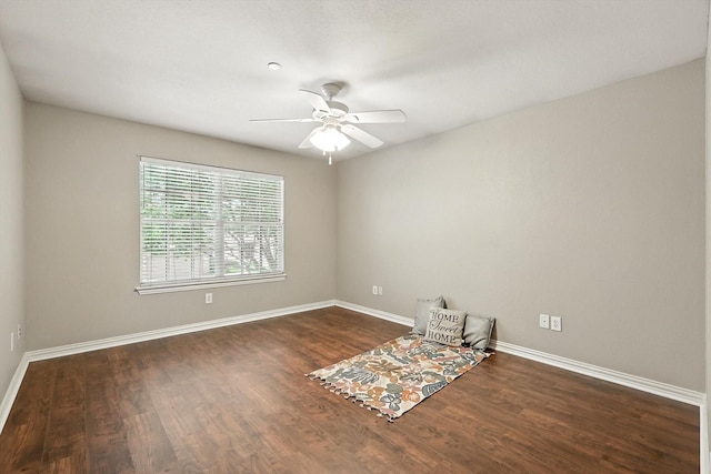 921 Englewood Ln, Plano, TX 75025 - empty room with ceiling fan and wood finished floors