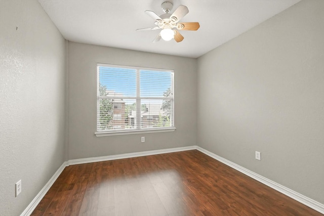 921 Englewood Ln, Plano, TX 75025 - empty room featuring dark wood finished floors and ceiling fan