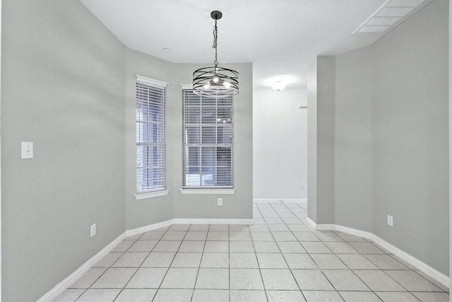921 Englewood Ln, Plano, TX 75025 - spare room with light tile patterned flooring and a chandelier