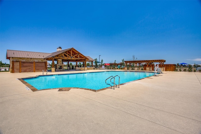 539 Curtiss Dr, Fate, TX 75087 - community pool with a patio area, a gazebo, and a pergola