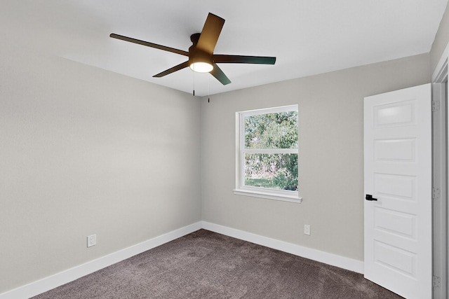 5612 Meadow Nest Dr, Dallas, TX 75236 - spare room with dark carpet and ceiling fan