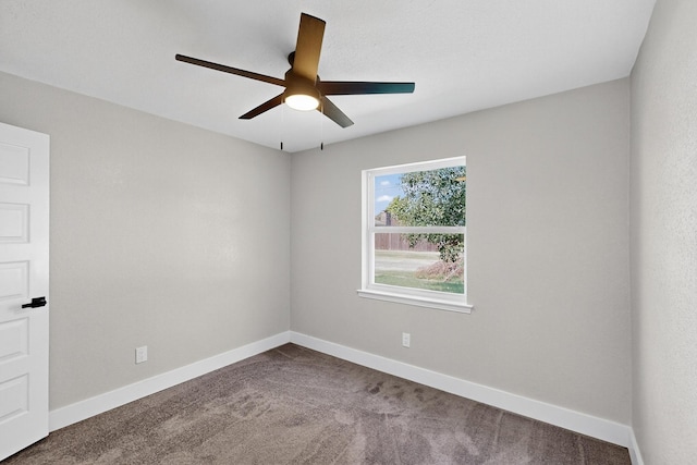 5612 Meadow Nest Dr, Dallas, TX 75236 - carpeted empty room with a ceiling fan and baseboards