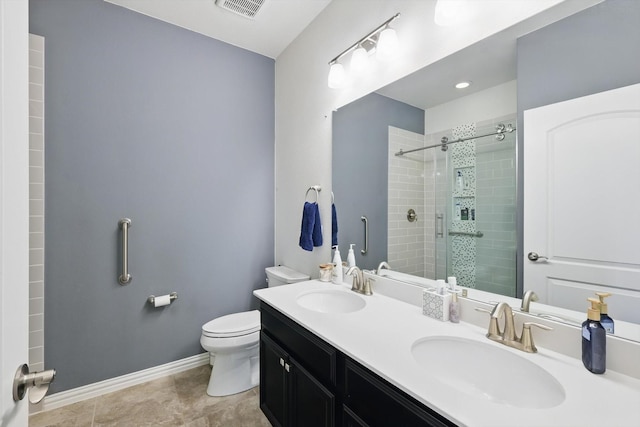 1129 Berrydale Dr, Northlake, TX 76226 - full bathroom with double vanity and tiled shower